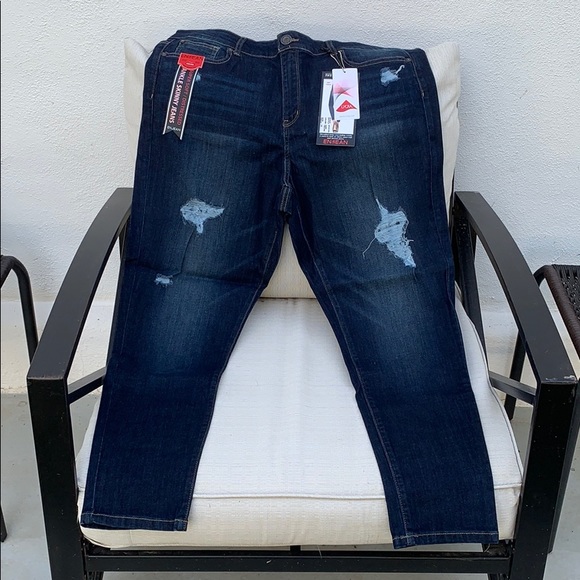 {Enjean}Size 3XL Distressed Ankle Skinny Jeans - Picture 5 of 8